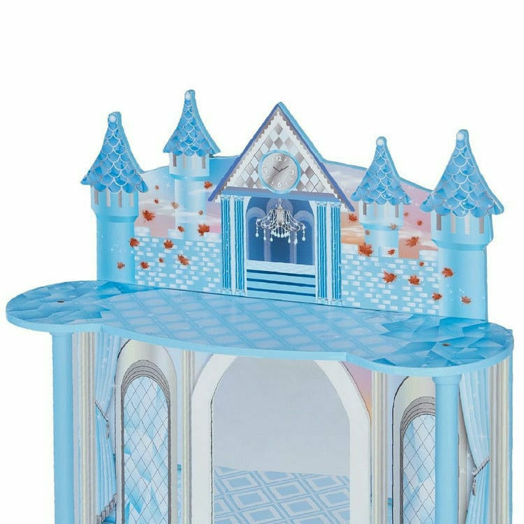 Teamson Kids - Dreamland Castle Play Vanity Set - White/Ice Blue - Room Decor