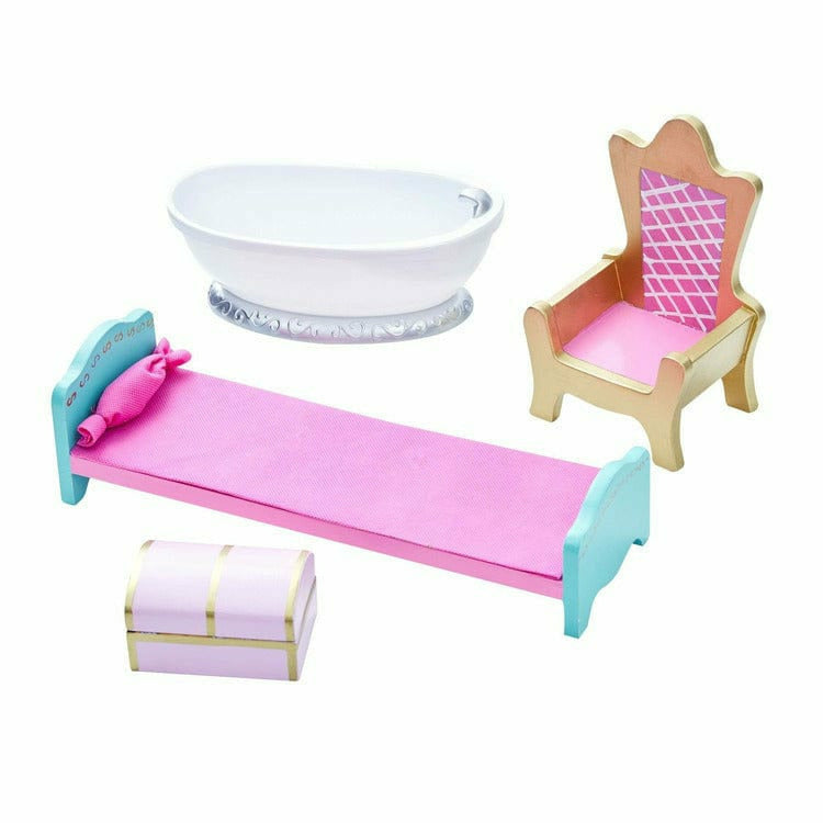Teamson Kids - Dreamland Castle Play Vanity Set - White / Pink - Room Decor