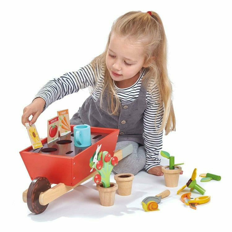 Tender Leaf Toys - Garden Wheelbarrow Set - Preschool