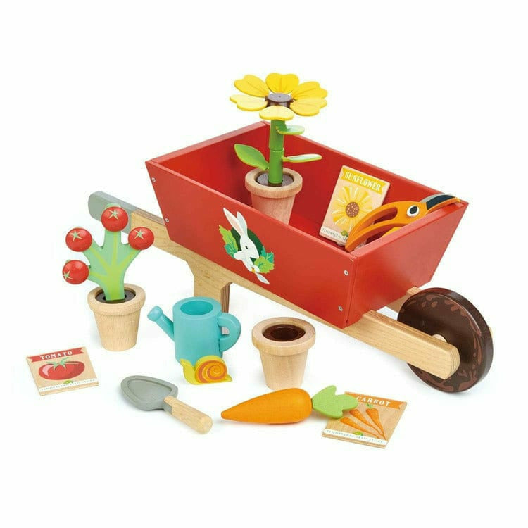 Tender Leaf Toys - Garden Wheelbarrow Set - Preschool
