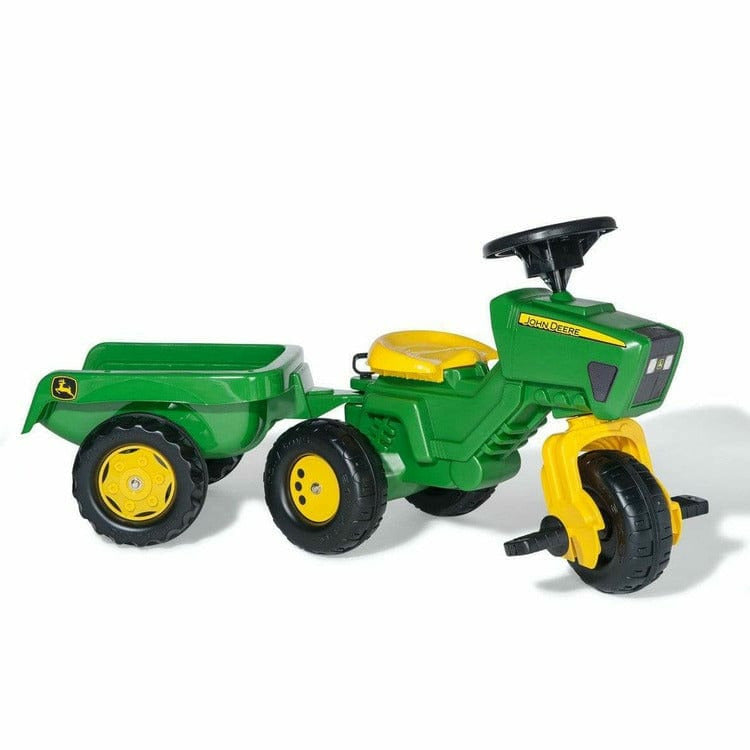 John Deere - John Deere 3-Wheel Pedal Tractor with Trailer - Preschool