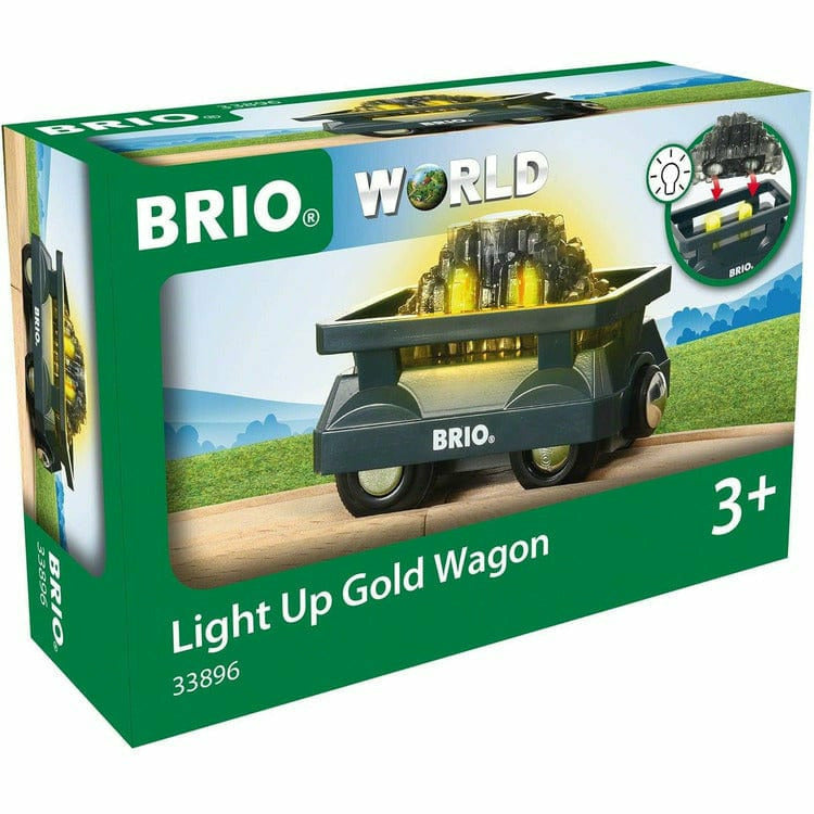 Brio - Light Up Gold Wagon - Preschool