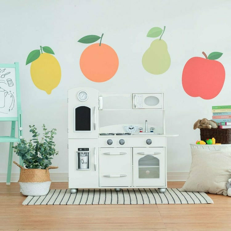 Teamson Kids - Little Chef Westchester Retro Play Kitchen - Ivory - Preschool