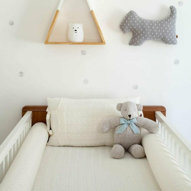 Rian Tricot - Off-White Crib Blanket - Room Decor