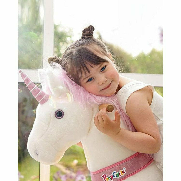 PonyCycle, Inc. - Pink Model U Ride-On Unicorn - 4-7 Years - Plush