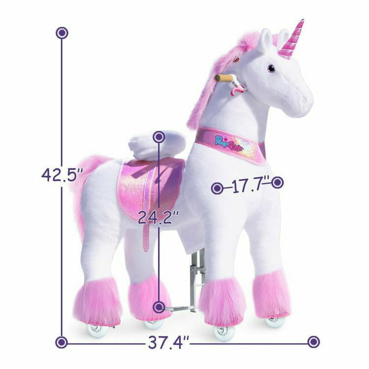 PonyCycle, Inc. - Pink Model U Ride-On Unicorn - 7+ Years - Preschool
