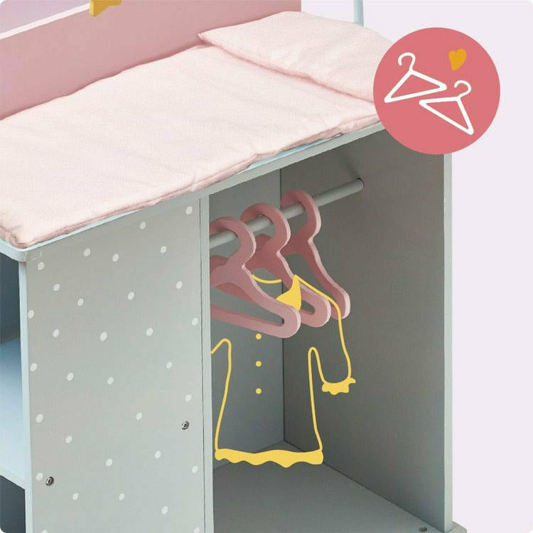 Teamson Kids - Polka Dots Princess Baby Doll Changing Station - Dolls