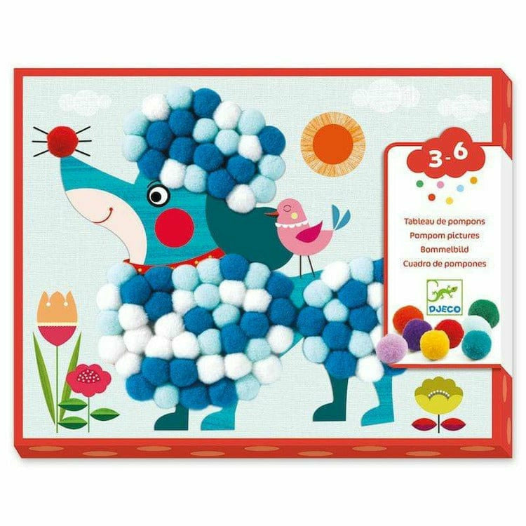 Djeco - PomPom Puppies Collage Craft Kit - Creativity