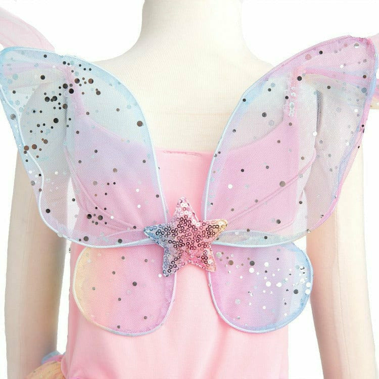 Great Pretenders - Rainbow Fairy Dress & Wings, Multi, Size 5-6 - Dress up