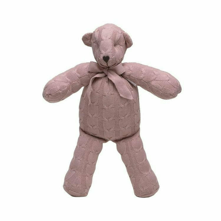 Rian Tricot - Rose Cable Knit Plush Teddy Bear - Plush