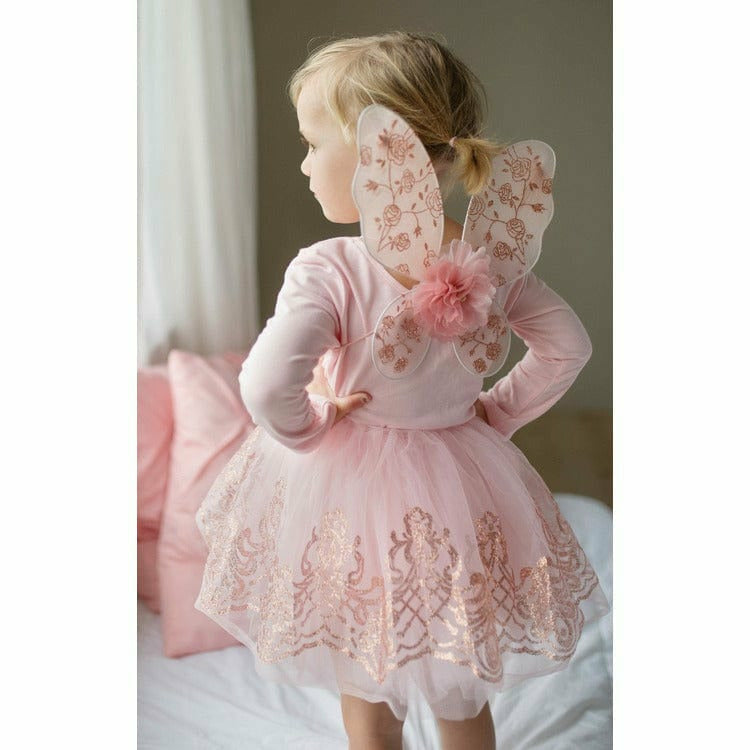 Great Pretenders - Rose Gold Tutu & Wings Set - Size 4-6 Years - Dress up