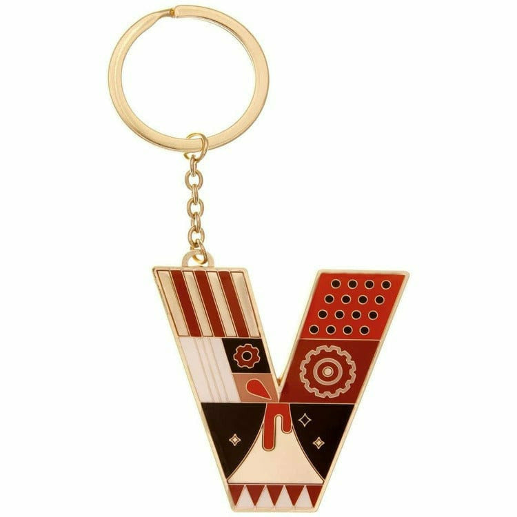 FAO Schwarz - Small Initial FAO Keychain - Letter V - Souvenirs