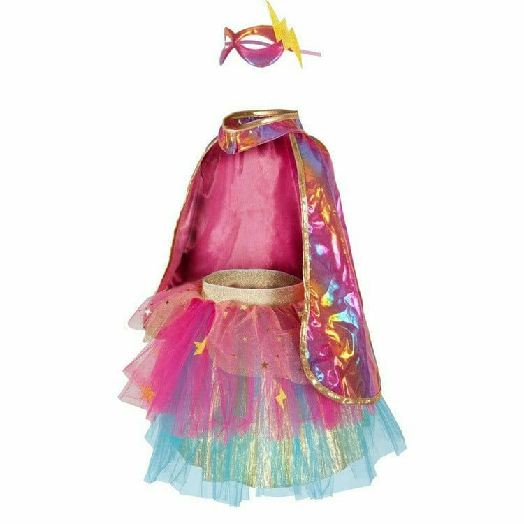 Great Pretenders - Super-Duper Tutu/Cape/Mask - Pink/Gold - Size 4-6 Years - Dress up
