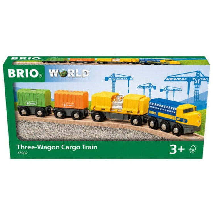 Brio - Three Wagon Cargo Train - Preschool