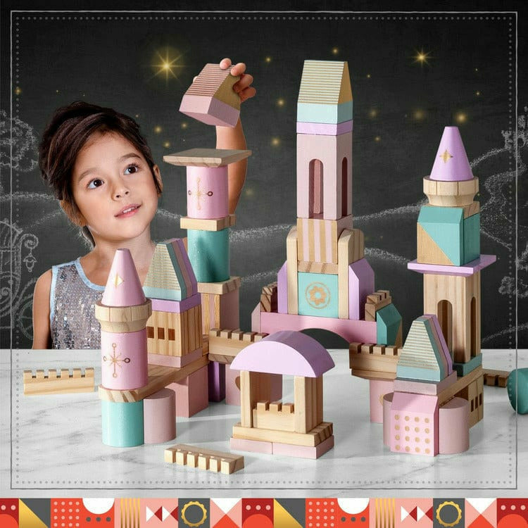 FAO Schwarz - Wood Castle Blocks 75pcs - Preschool