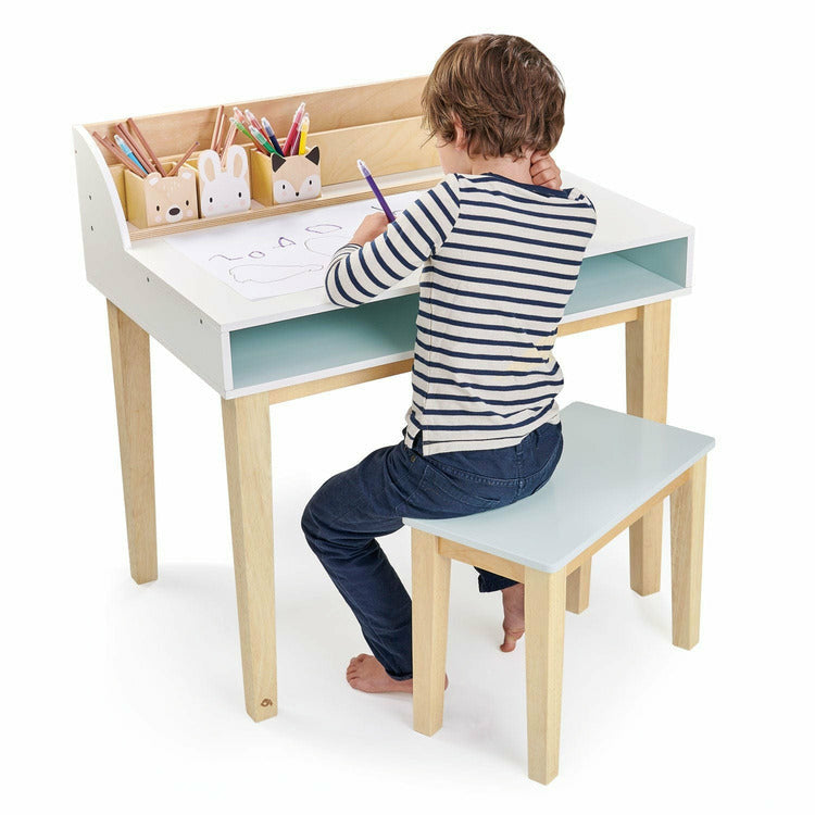 Tender Leaf Toys - Wooden Desk and Chair - Room Decor
