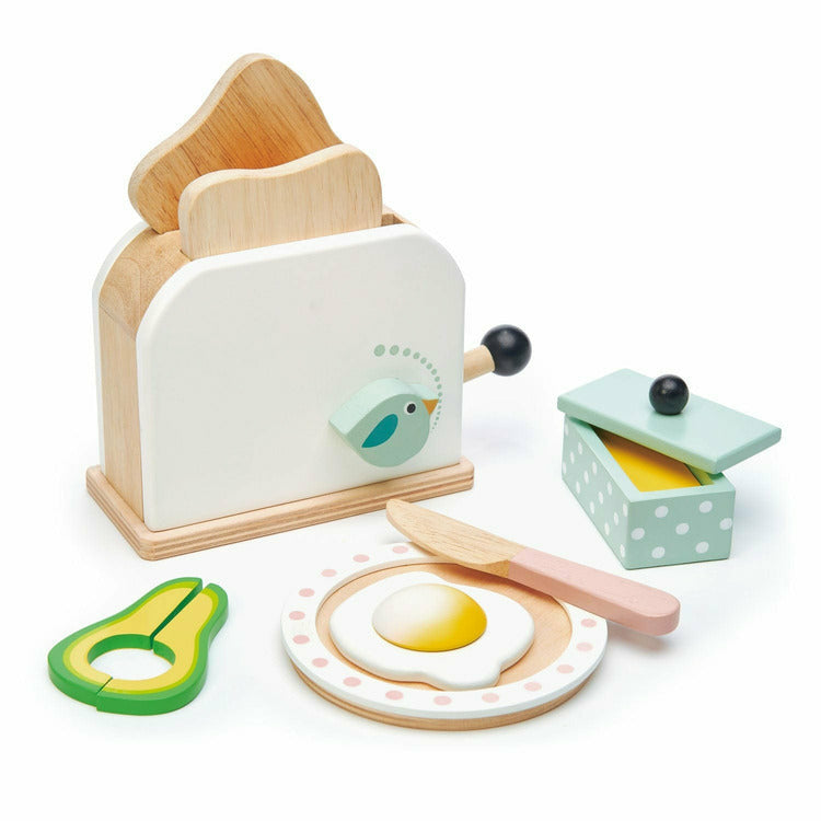 Tender Leaf Toys - Wooden Mini Chef Breakfast Toaster Set - Preschool