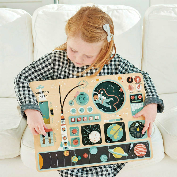 Tender Leaf Toys - Wooden Space Station Activity Toy - Preschool