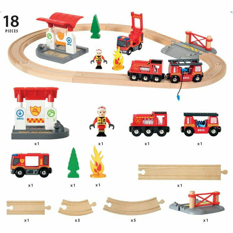 Brio Vehicles Rescue Firefighter Set