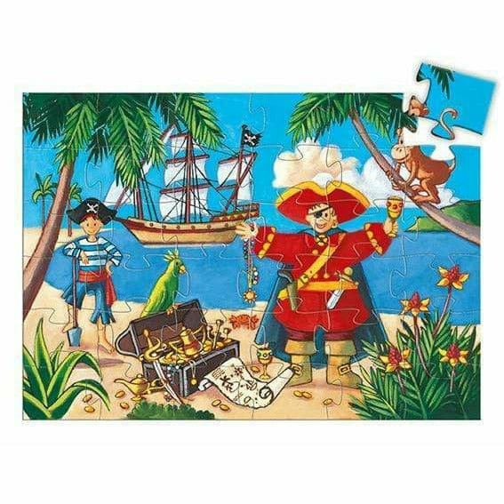 Djeco Puzzles The Pirate and His Treasure Silhouette Jigsaw Puzzle