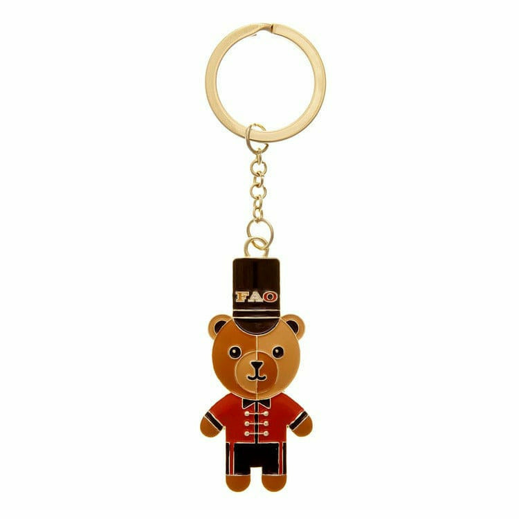FAO Schwarz Souvenirs Soldier Bear Key Ring