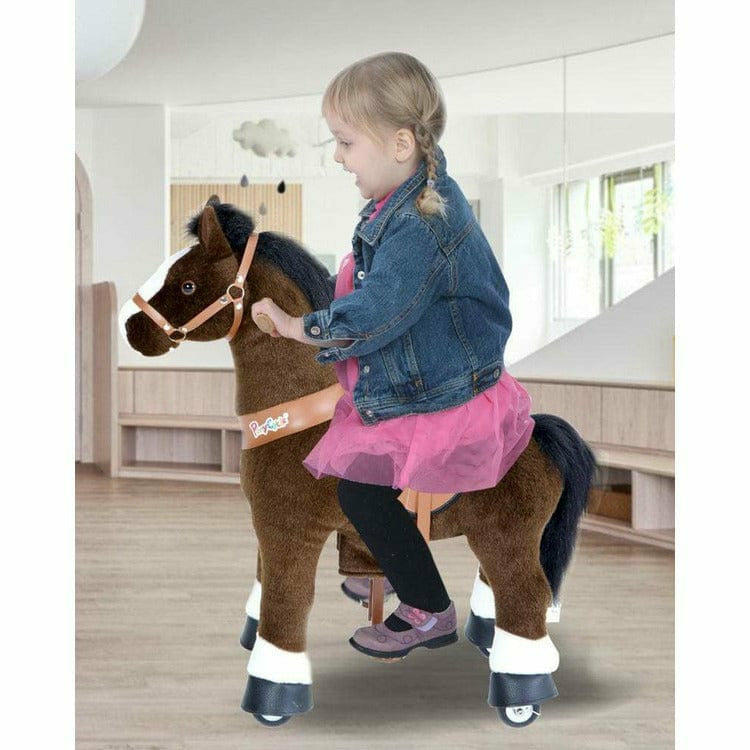 PonyCycle, Inc. Plush Dark Brown Ride on Horse Ages 3-5