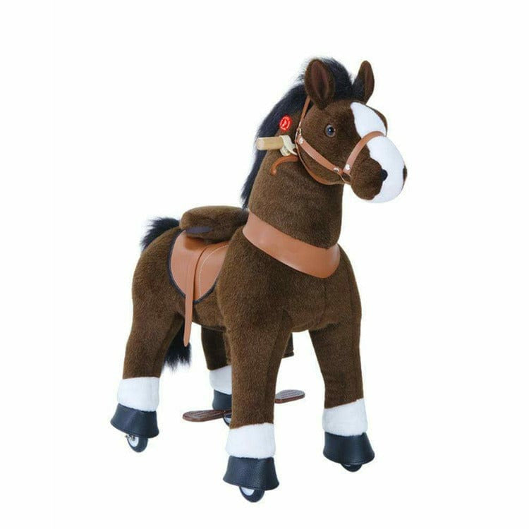 PonyCycle, Inc. Plush Dark Brown Ride on Horse Ages 4-9