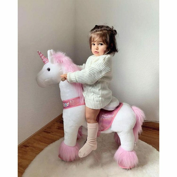 PonyCycle, Inc. Plush Pink Ride on Unicorn Ages 3-5