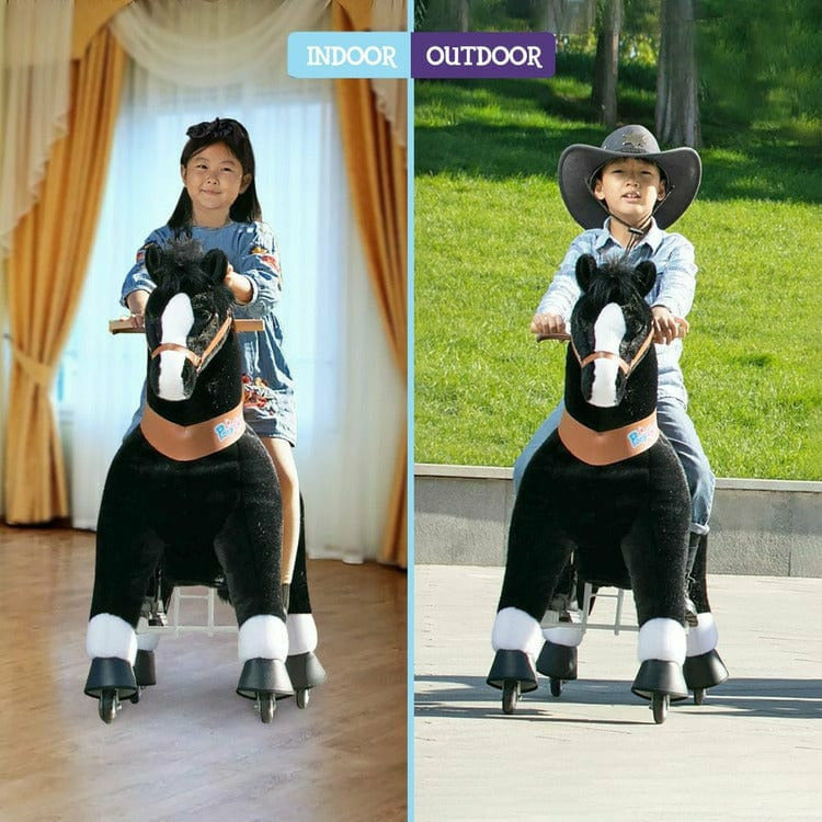 PonyCycle, Inc. Preschool Black Ride-On Horse Ages 7+