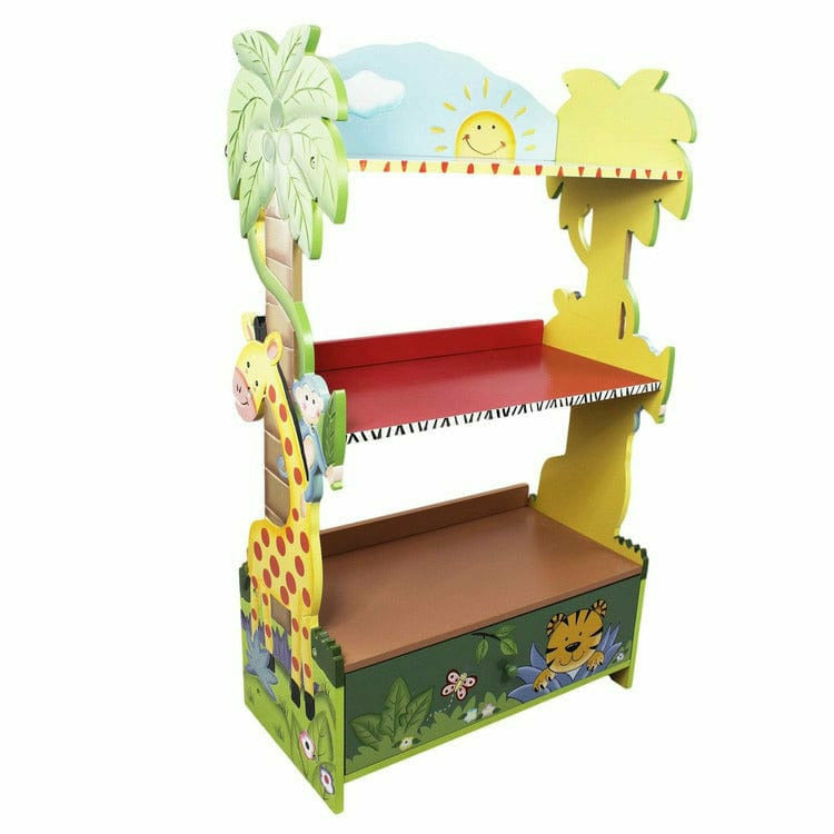 Teamson Kids Room Decor Sunny Safari Bookshelf