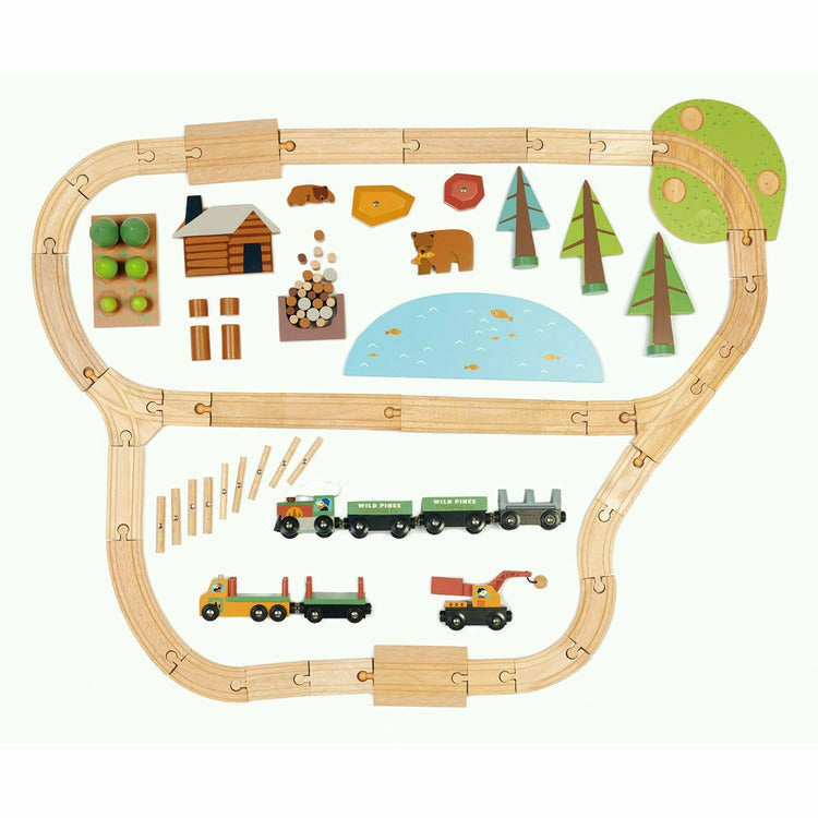 Tender Leaf Toys Preschool Wild Pines Train Set