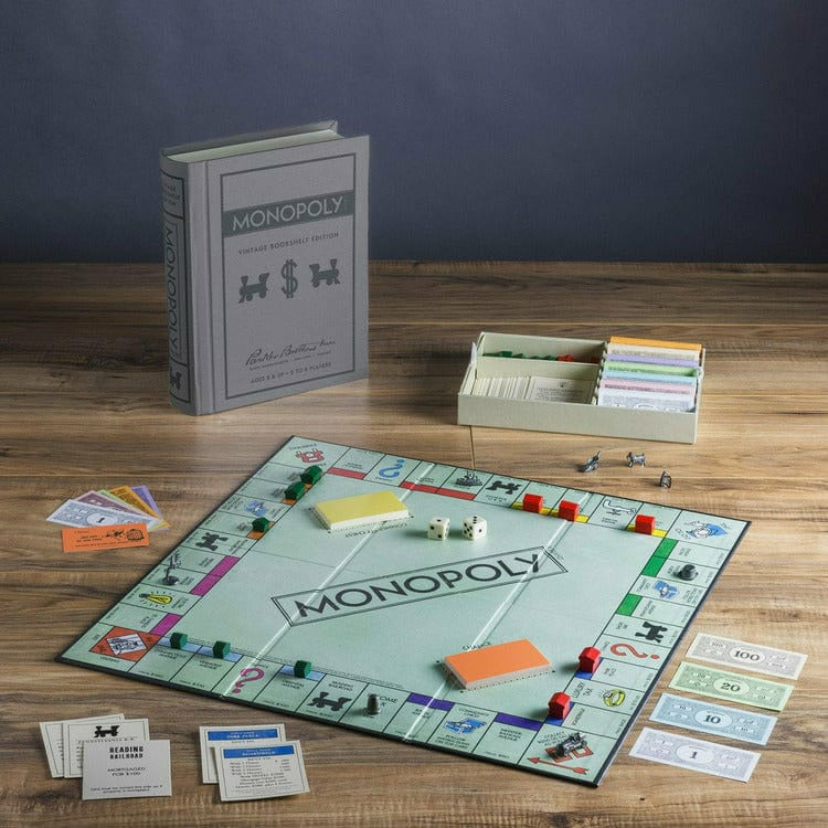 WS Game Company Games Monopoly Vintage Bookshelf Edition