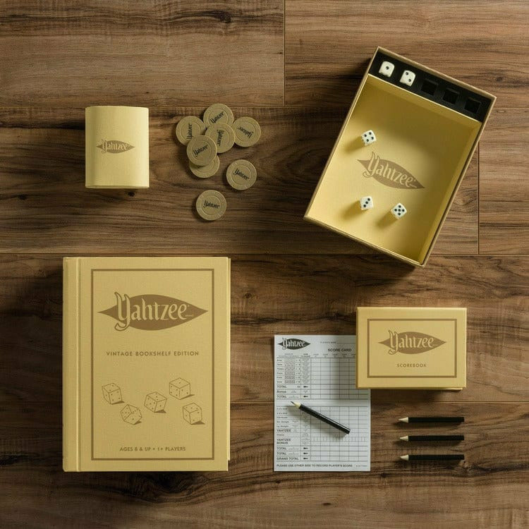 WS Game Company Games Yahtzee Vintage Bookshelf Edition