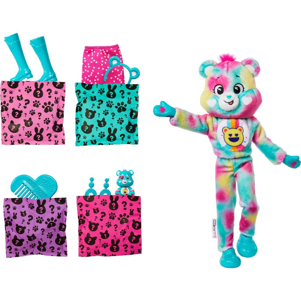 Care Bears Barbie Cutie Reveal Doll - Good Vibes Bear