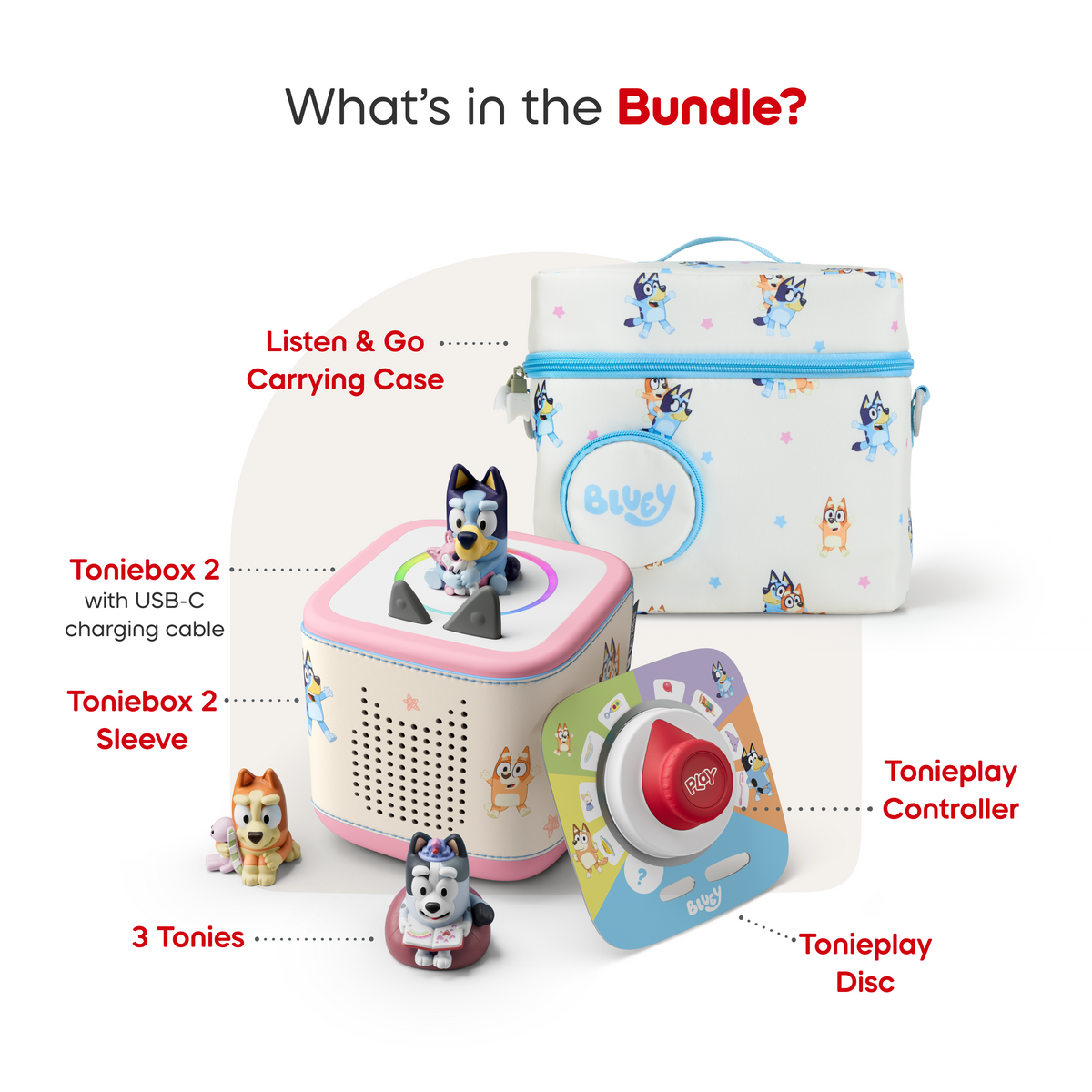 Exclusive Toniebox 2 Bluey Bundle: Cloud Pink