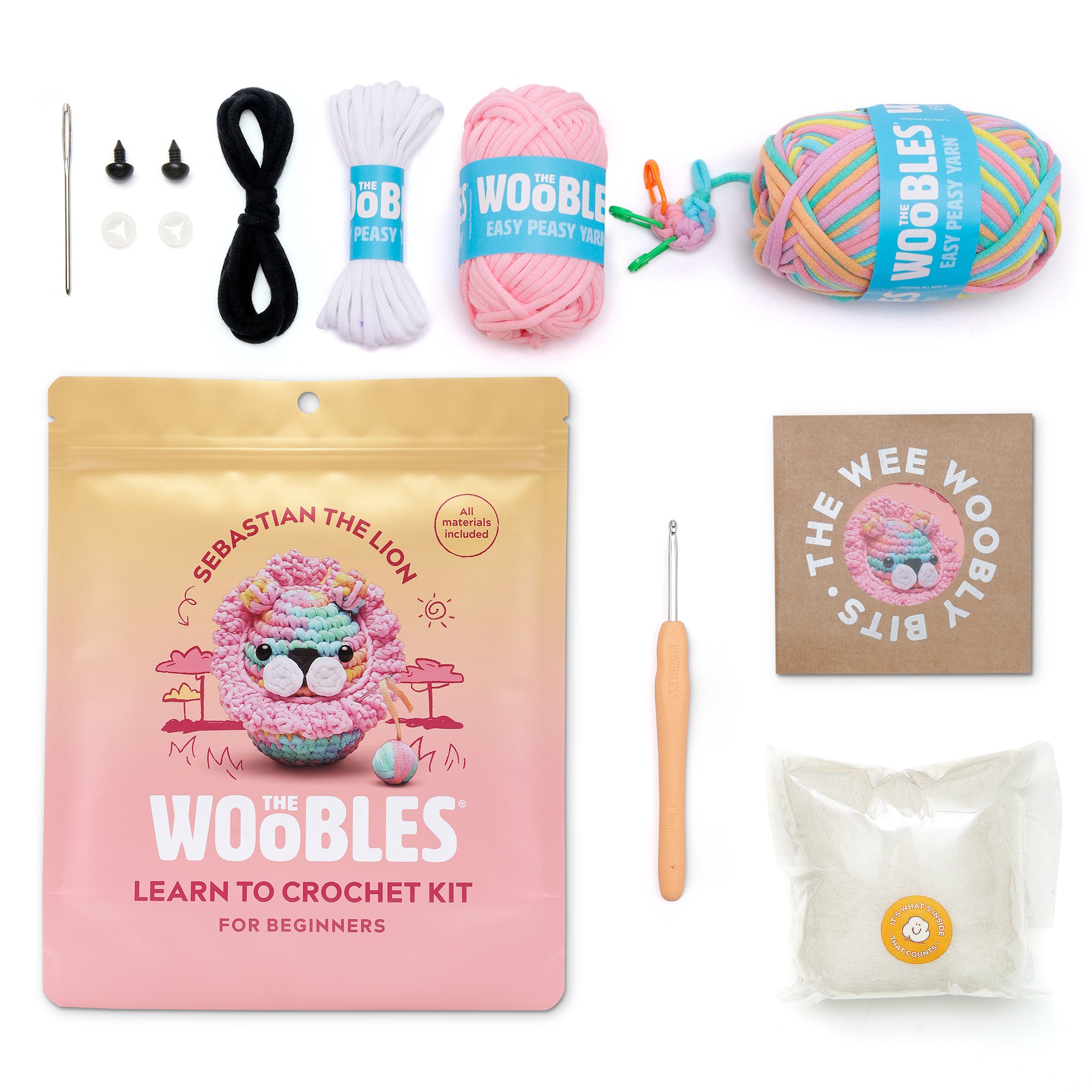 Sebastian the Lion – Pastel Learn to Crochet Kit
