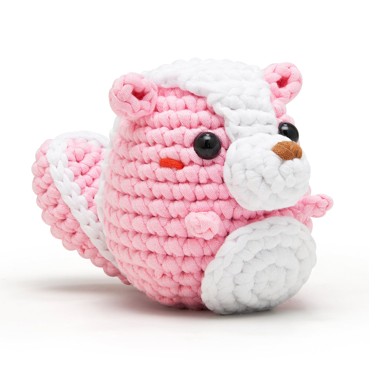 Andre the Skunk Pink Learn to Crochet Kit