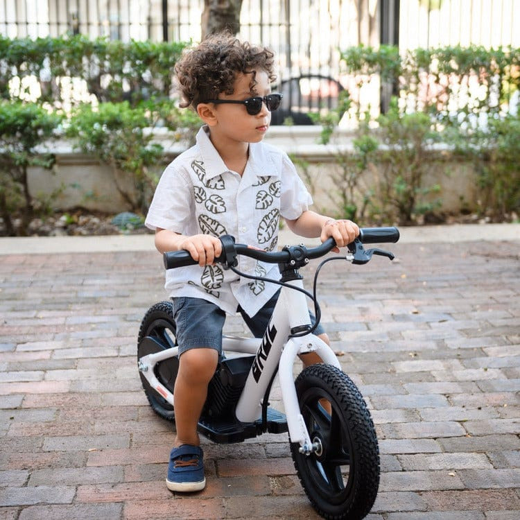  Best Ride on Cars -  12" Electric Bike - White -  Outdoor