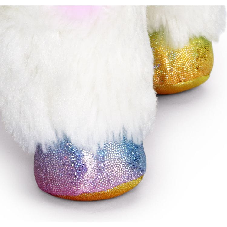 FAO Schwarz -  12" Glow Brights LED with Sound Alpaca Plush - Cream -  Plush