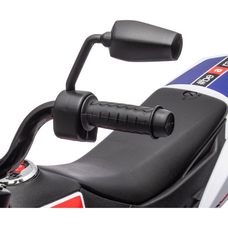  Freddo -  12V Aprilia Motorcycle 1 Seater Ride On for Kids - White -  Outdoor