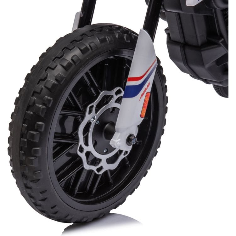  Freddo -  12V Aprilia Motorcycle 1 Seater Ride On for Kids - White -  Outdoor