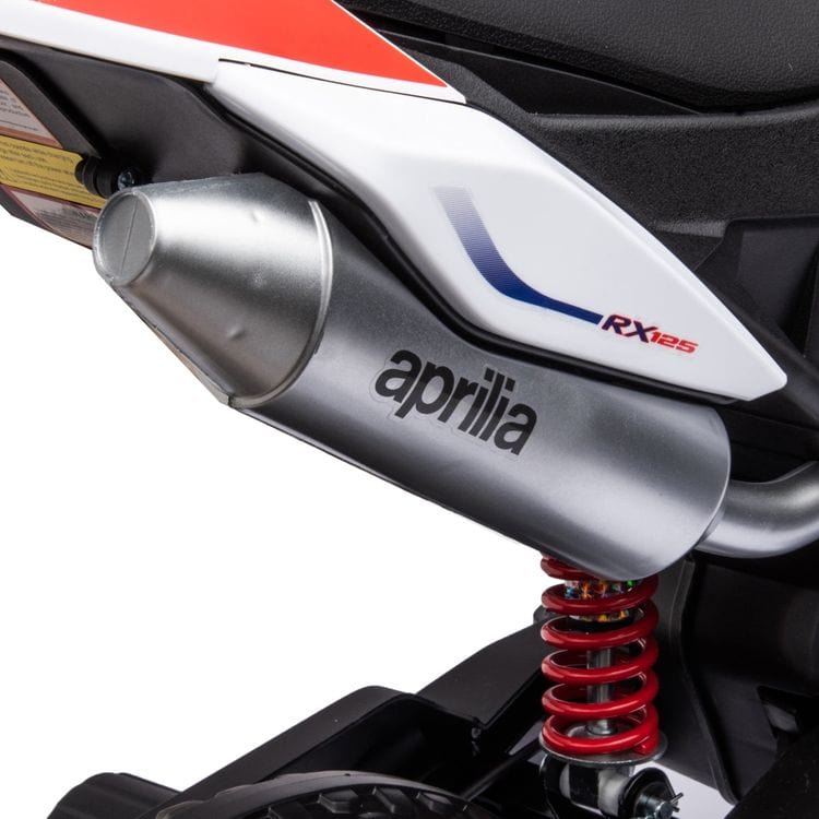  Freddo -  12V Aprilia Motorcycle 1 Seater Ride On for Kids - White -  Outdoor