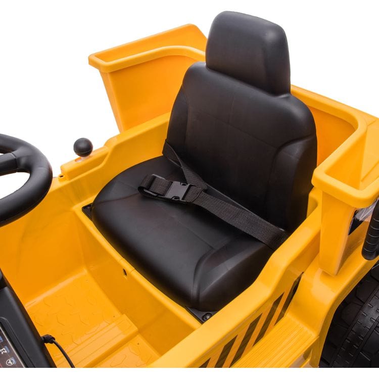  Freddo -  12V CAT Dump Truck 1-Seater Ride On - Yellow -  Outdoor