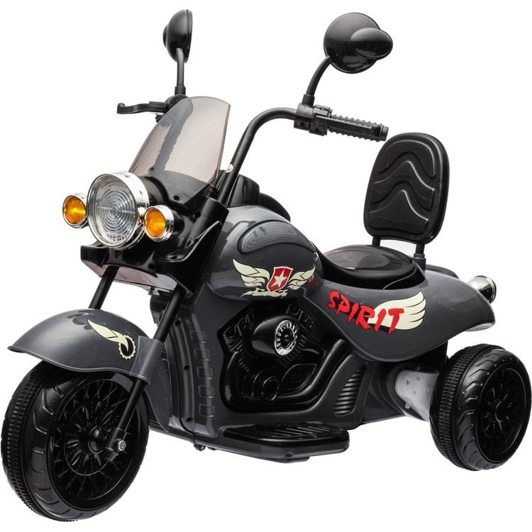  Freddo -  12V Kids Cruiser 1-Seater Motorcycle - Black -  Outdoor