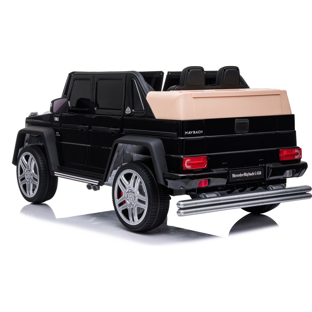  Freddo -  12V Mercedes Maybach G650 Landaulet 1-Seater Ride-On Car - Black -  Outdoor