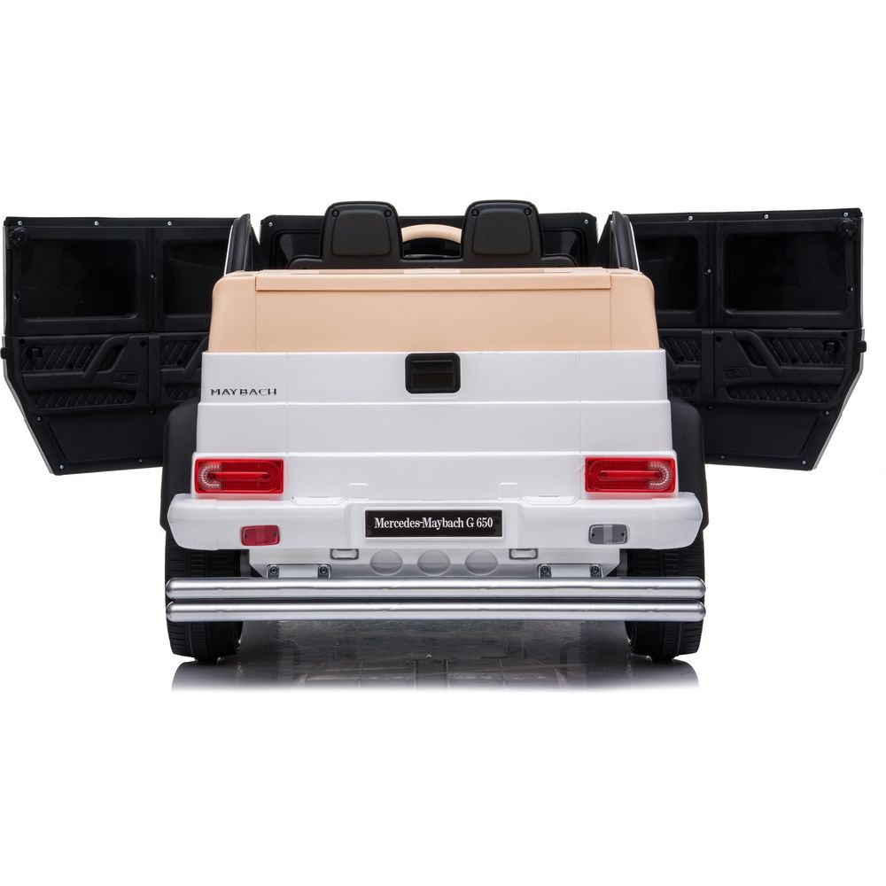  Freddo -  12V Mercedes Maybach G650 Landaulet 1-Seater Ride-On Car - White -  Outdoor