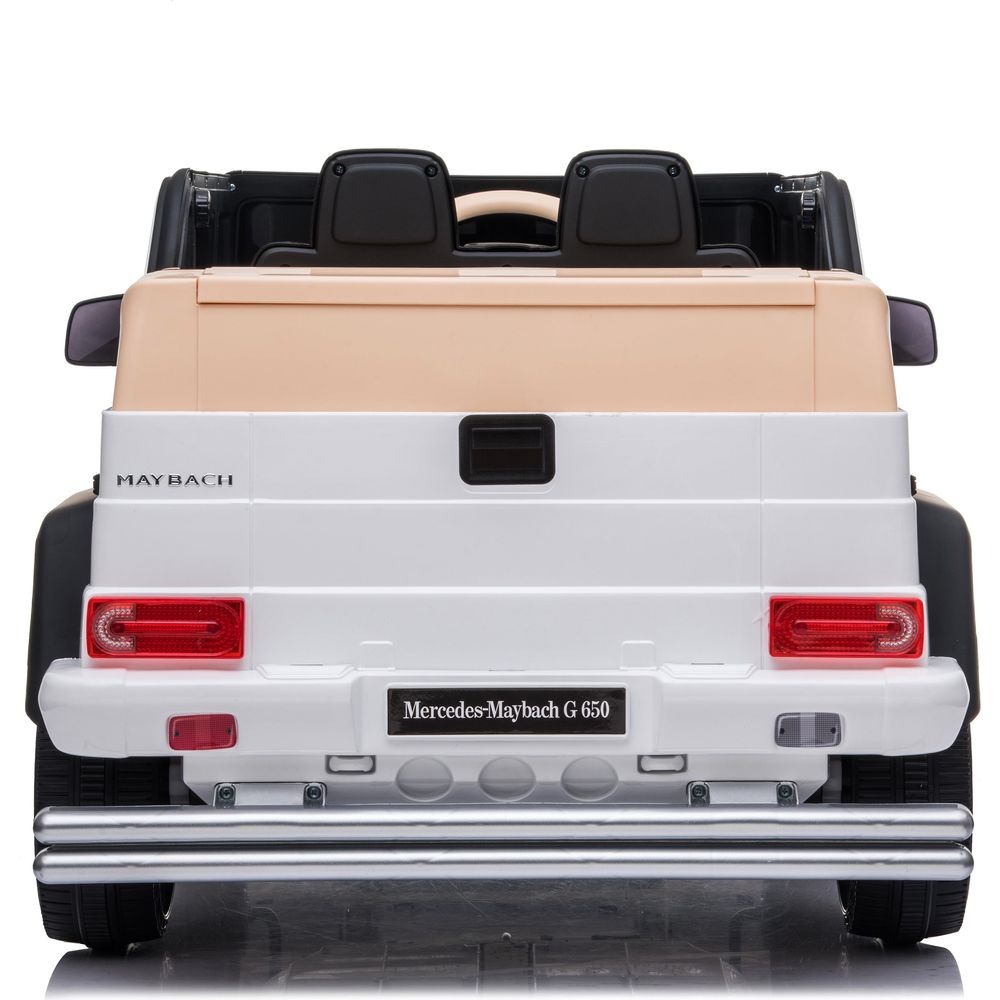 Freddo -  12V Mercedes Maybach G650 Landaulet 1-Seater Ride-On Car - White -  Outdoor