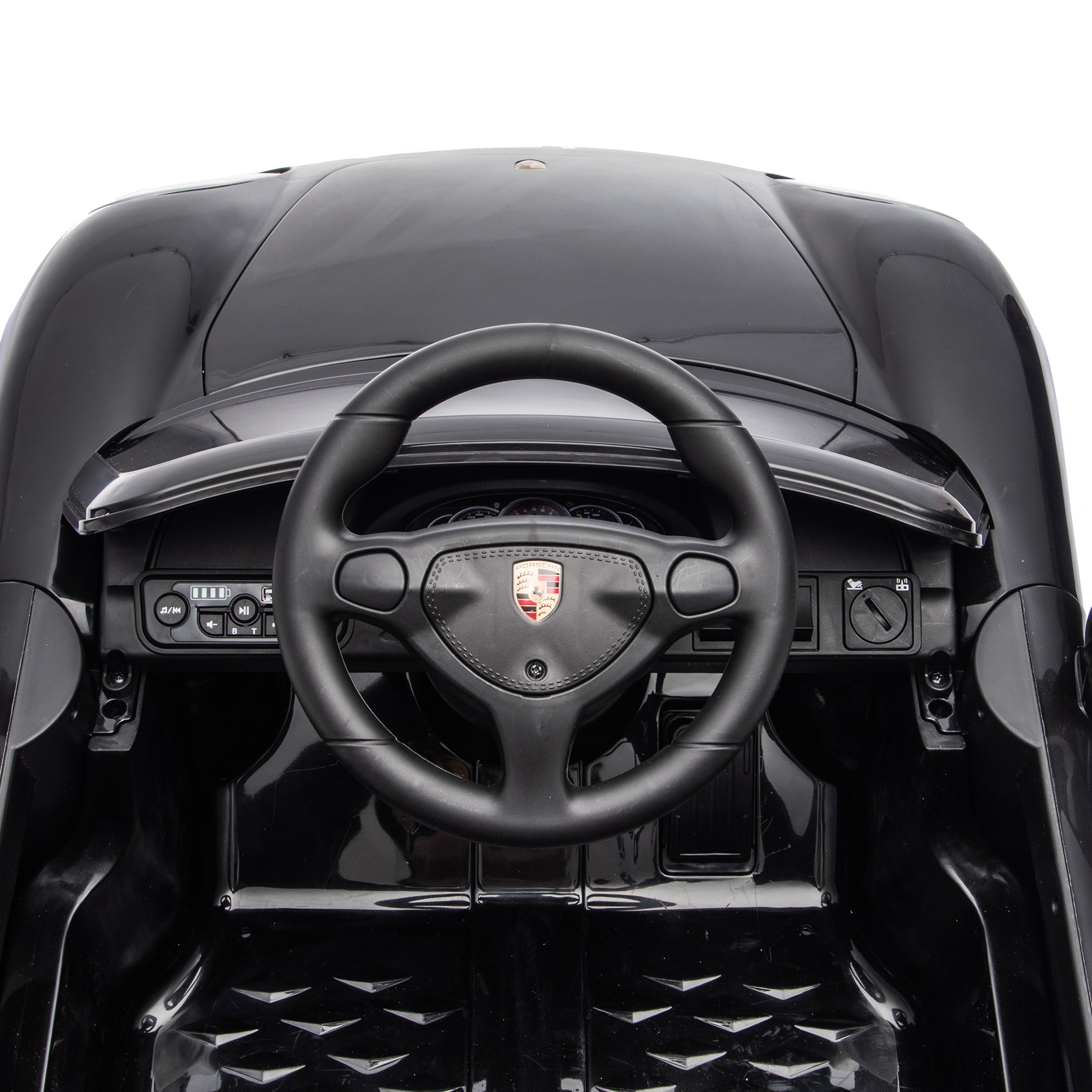  Freddo -  12V Porsche Carrera GT 1 Seater Ride On Car - Black -  Outdoor