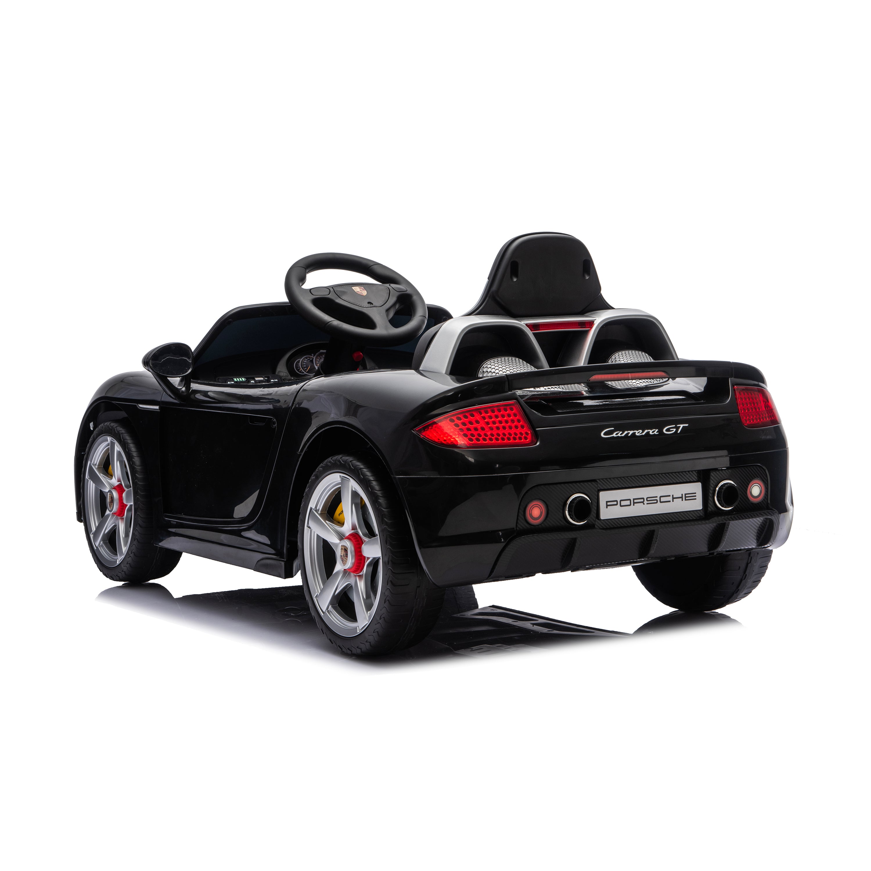  Freddo -  12V Porsche Carrera GT 1 Seater Ride On Car - Black -  Outdoor