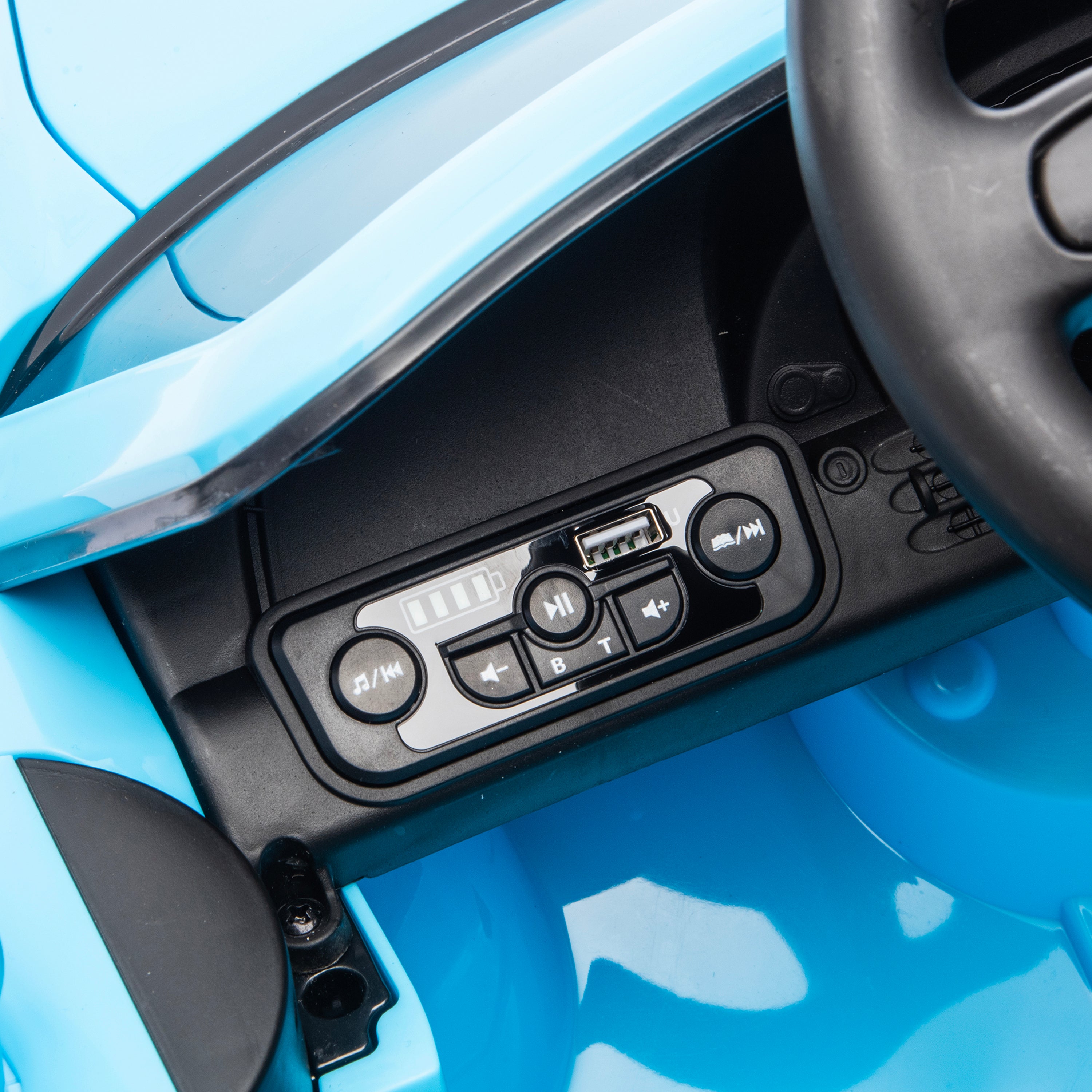  Freddo -  12V Porsche Carrera GT 1 Seater Ride On Car - Blue -  Outdoor